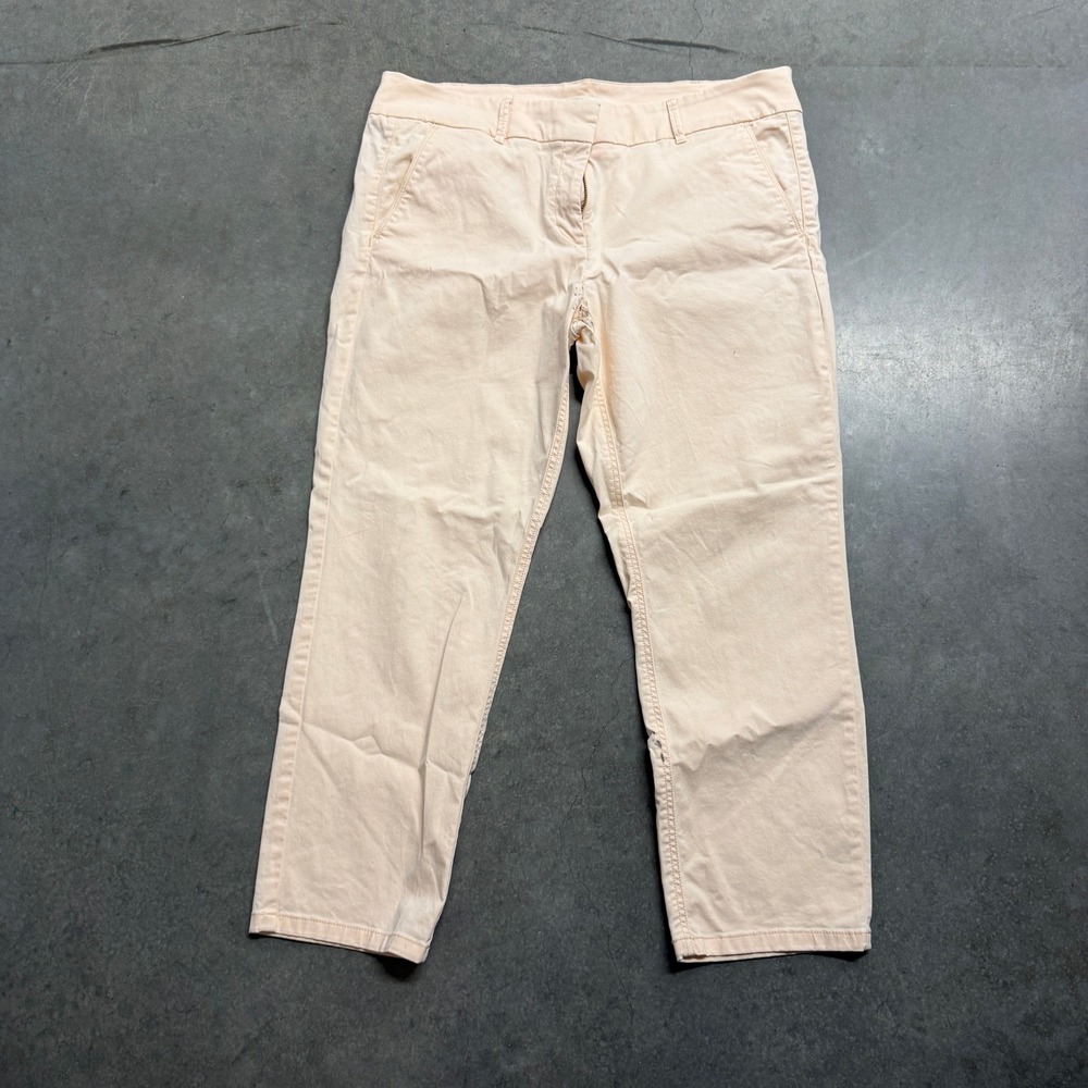 Ann Taylor LOFT Marisa Straight Leg Pants Peach Pink Size 14 Trousers
